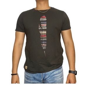 Brown Armani jeans Tshirt with feather logo